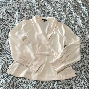 Cream J.Crew Wrap Top